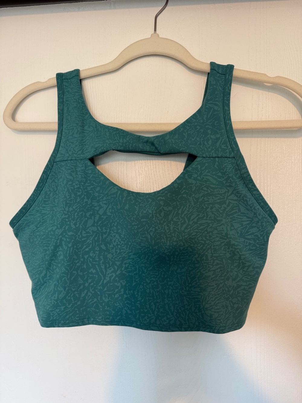 lululemon teal patterned sports bra